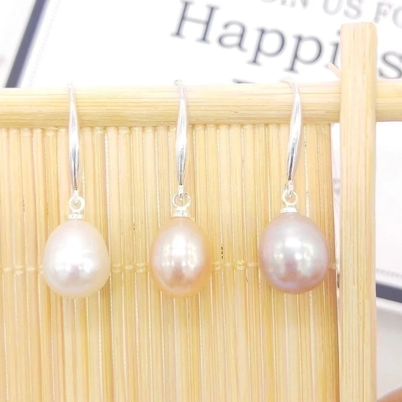1 Pair Retro Water Droplets Freshwater Pearl Drop Earrings