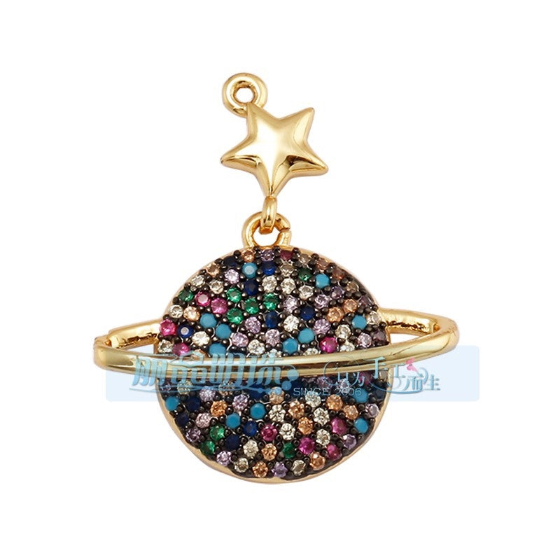 1 Piece Copper Geometric Heart Shape Snowflake Pendant Jewelry Accessories