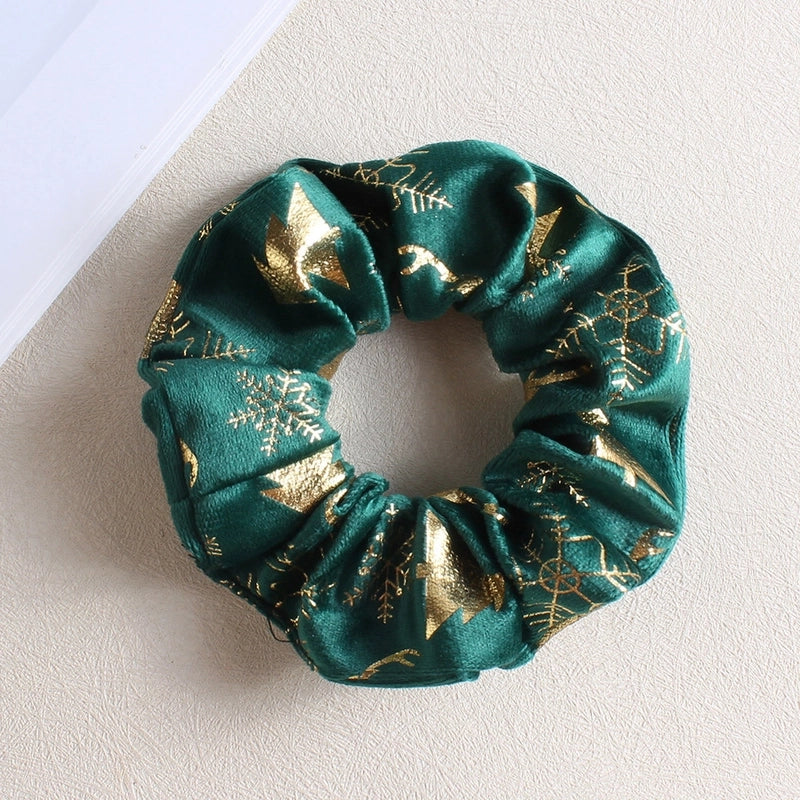 Classic Style Women's Plaid Snowflake Cloth Hair Tie