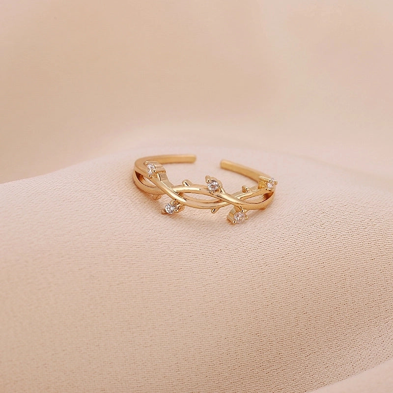 Minimalist Solid Color Copper Plating Open Rings