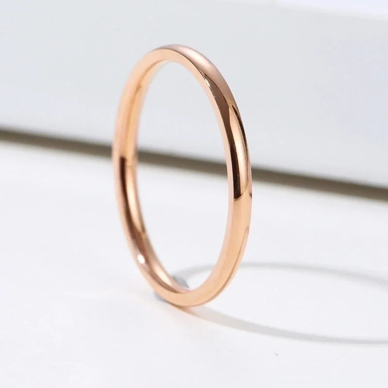 12 Pieces Titanium Steel 16K Gold Plated White Gold Plated Gold Plated Minimalist Polishing Round No Inlaid