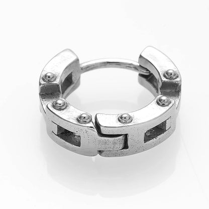 1 Piece Halloween Gothic Minimalist Polka Dots Solid Color Polishing 316 Stainless Steel Hoop Earrings