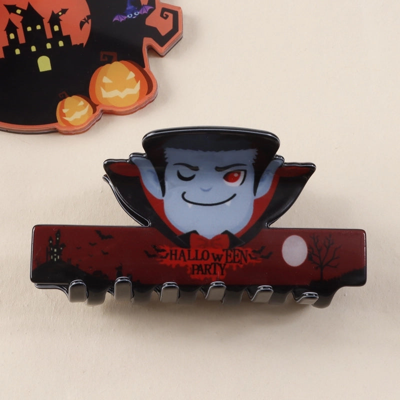 Halloween Funny Women's Pumpkin Cat Skull PVC Hair Claws