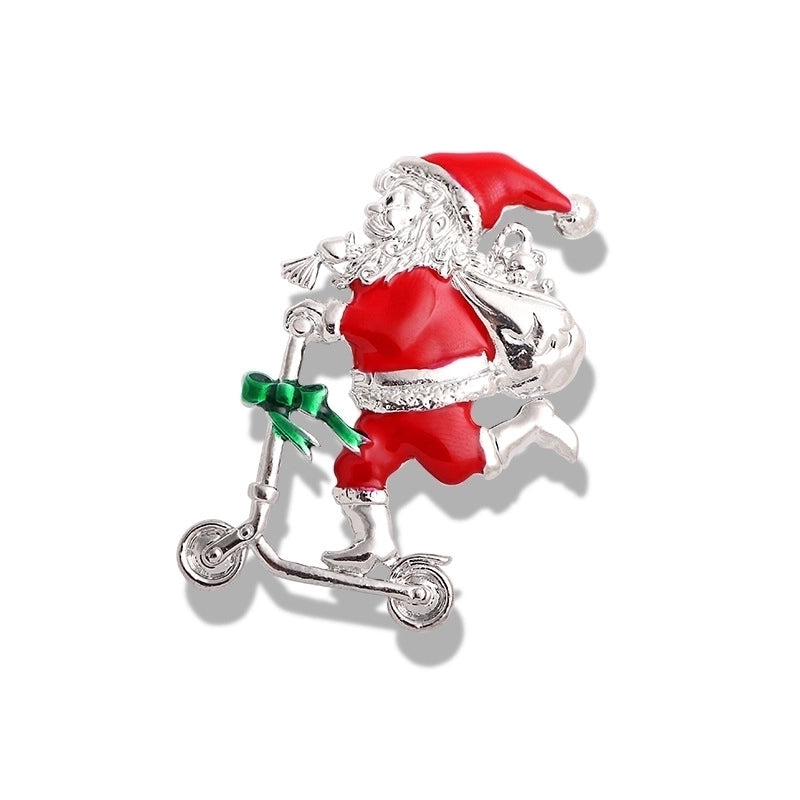 2 Pieces Ethnic Style Pin Christmas Tree Letter Wreath Imitation Pearl Alloy Rhinestone Enamel Unisex Brooches