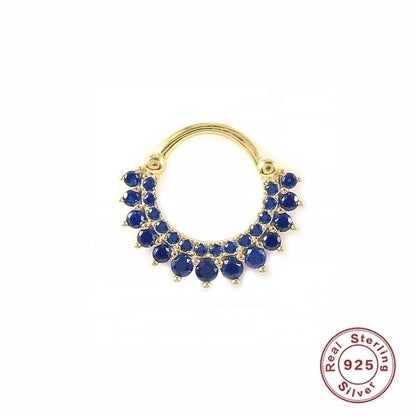 1 Piece Ear Cartilage Rings & Studs Fashion Solid Color 925 Sterling Silver Plating Inlay Zircon