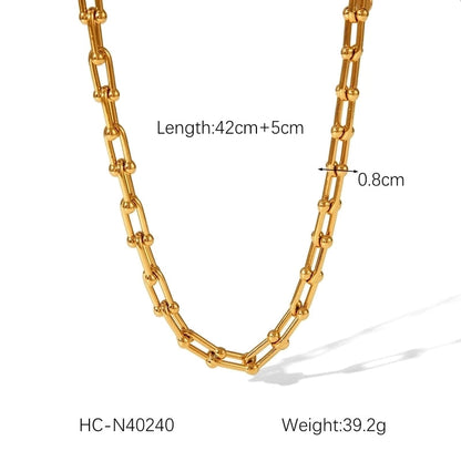 Classic Style Solid Color 304 Stainless Steel 316 Stainless Steel Titanium Steel 18K Gold Plated Bracelets Earrings Necklace