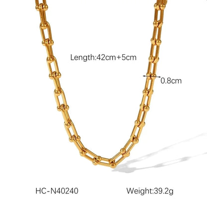 Classic Style Solid Color 304 Stainless Steel 316 Stainless Steel Titanium Steel 18K Gold Plated Bracelets Earrings Necklace