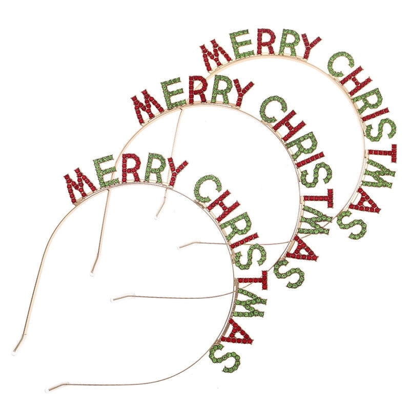 Christmas IG Style Women's Letter Alloy Inlay Rhinestones Hair Band