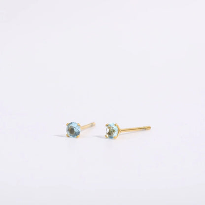 Round Geometric Titanium Steel Stud Earrings