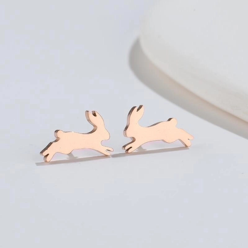 1 Pair Fashion Animal 304 Stainless Steel 18K Gold Plated Ear Studs