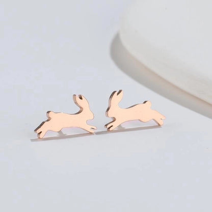1 Pair Fashion Animal 304 Stainless Steel 18K Gold Plated Ear Studs