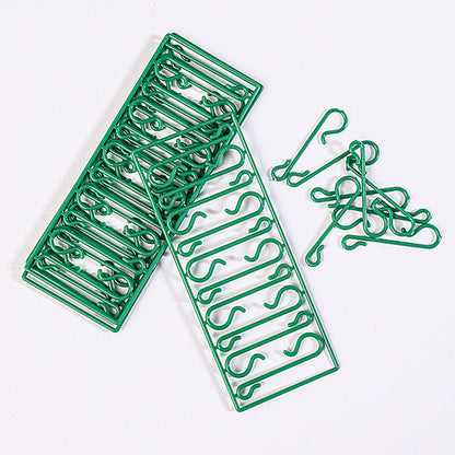 Christmas Ball Decoration Hook Christmas Tree Green Transparent Plastic Accessories S-shaped Small Hook Tool Hanging Ornament