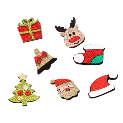 Cartoon Style Christmas Tree Santa Claus Alloy Sequins Hair Clip 2 Pieces