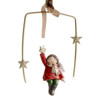 Christmas Elegant Minimalist Heart Shape Resin Holiday Banquet Travel Hanging Ornaments Decorations Hanging Ornaments