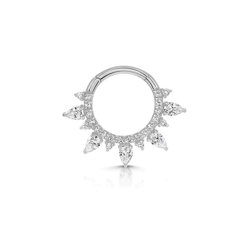 1 Piece Ear Cartilage Rings & Studs Minimalist IG Style Geometric Artificial Crystal Copper Inlay Zircon Ear Cartilage Rings & Studs