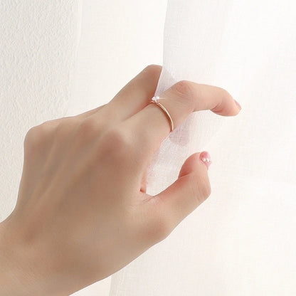 Fashion Geometric 304 Stainless Steel Zircon 18K Gold Plated Plating Rings