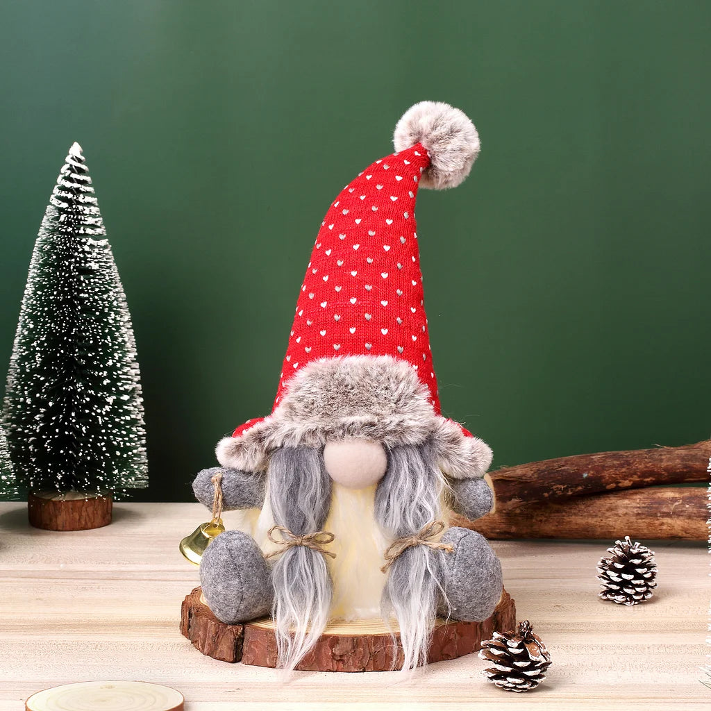 Christmas Glowing Rudolph Faceless Doll Nordic Forest Man Plush Doll Decoration Gnome Ornament