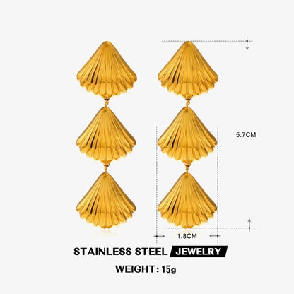 Casual Beach Starfish Shell 304 Stainless Steel Artificial Pearls Zircon 18K Gold Plated Polishing Inlay Rings Earrings