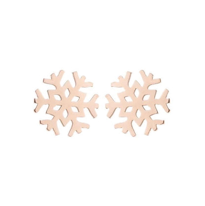 1 Pair Fashion Snowflake Plating 304 Stainless Steel 18K Gold Plated Ear Studs