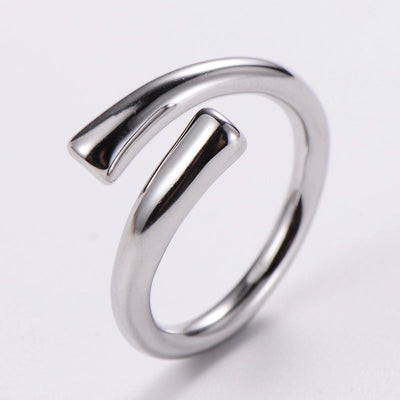 3 Pieces Stainless Steel 18K Gold Plated Fashion Inlay Hand Number Bow Knot Zircon Open Ring