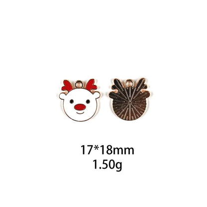 10 PCS/Package Zinc Alloy Christmas Hat Christmas Socks Pendant Jewelry Accessories