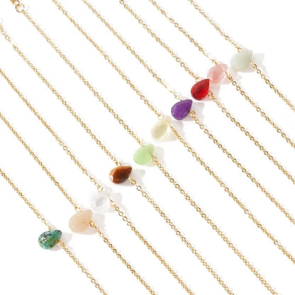 Basic Minimalist Classic Style Geometric 304 Stainless Steel Semi-precious Stone Bracelets In Bulk