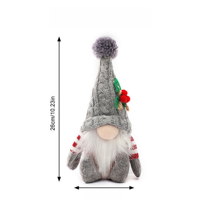 Christmas Doll Hot-selling Knitted Pointed Hat Sitting Dwarf Plush Ornament Decoration Item