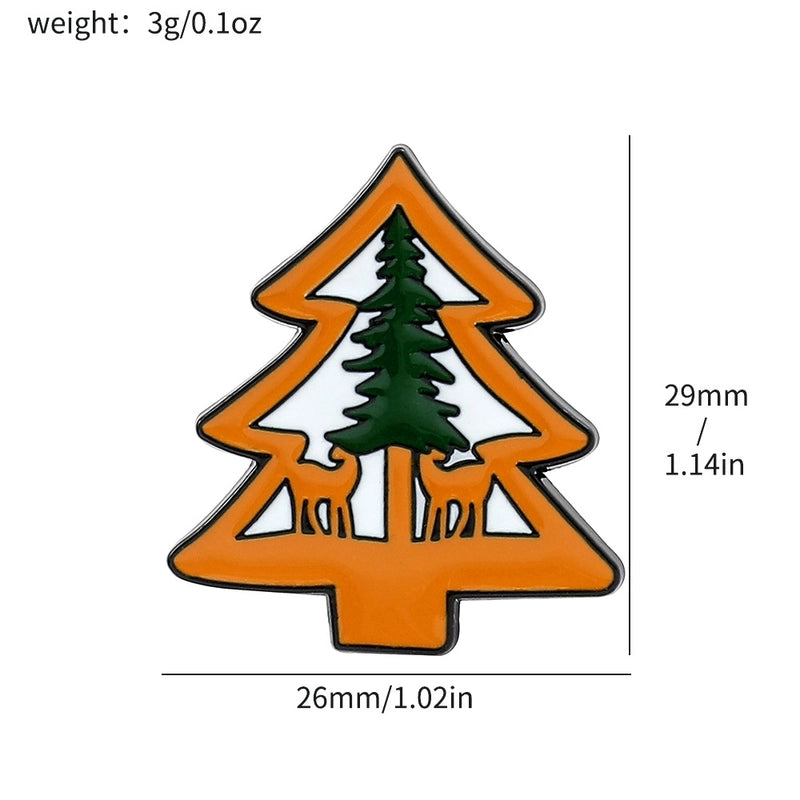 Cute Pin Christmas Tree Santa Claus Snowman Alloy Cartoon Enamel Unisex Brooches