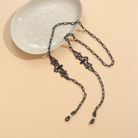 Retro Streetwear Bat Alloy HalloweenGlasses Chain