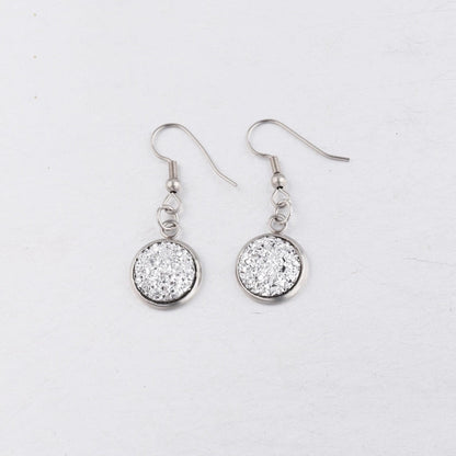 5 Pieces Minimalist Round Stainless Steel Resin Resin None Drop Earrings