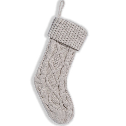 Christmas Striped Knitted Elastic Decorative Socks High-grade Wool Socks Christmas Tree Pendant Kindergarten Gift