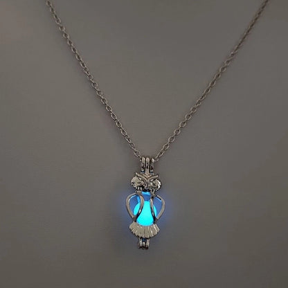 Luminous Hollow Diy Cage Christmas Tree Women's Necklace