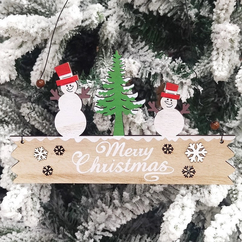 Cross-border Christmas Decorations Christmas Tree Pendant Snowflake Hanging Ball Pine Cone Gift Bag Christmas Old Man Small Drum Butterfly