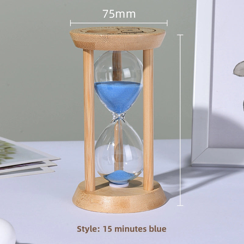 Creative Bamboo Fluorescent Timer Home Bedroom Ornaments 1-30 Minutes Luminous Time High Sense