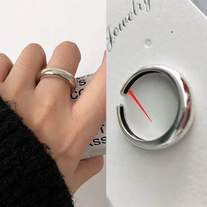 Minimalist Flower Rectangle Brass Plating White Gold Plated Open Rings