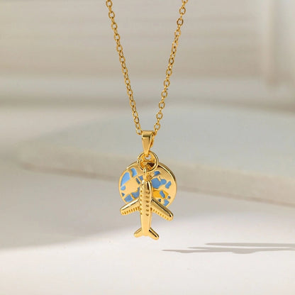 Sweet Starfish Titanium Steel Copper Alloy Zircon Inlay Stainless Steel Necklaces