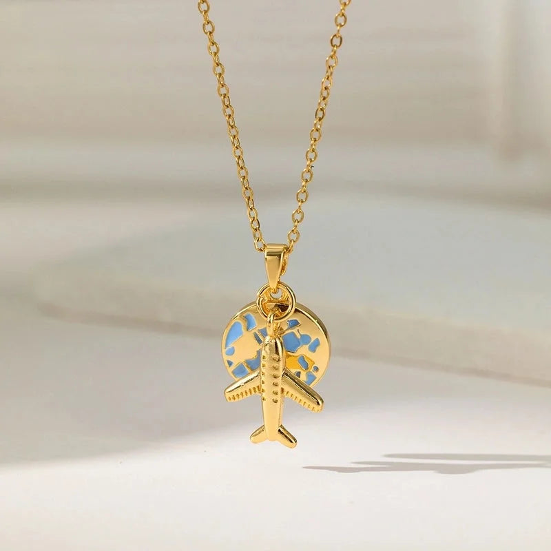 Sweet Starfish Titanium Steel Copper Alloy Zircon Inlay Stainless Steel Necklaces