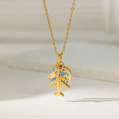 Sweet Starfish Titanium Steel Copper Alloy Zircon Inlay Stainless Steel Necklaces