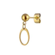 Minimalist Geometric Cross Stainless Steel Asymmetrical Dangling Earrings 1 Piece