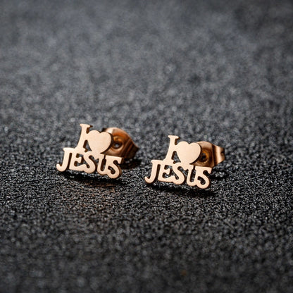 1 Pair Minimalist Classic Style Geometric Polishing Plating 304 Stainless Steel 18K Gold Plated Ear Studs