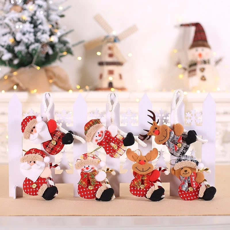 Christmas Nordic Style Cute Santa Claus Snowman Elk Party Festival Hanging Ornaments