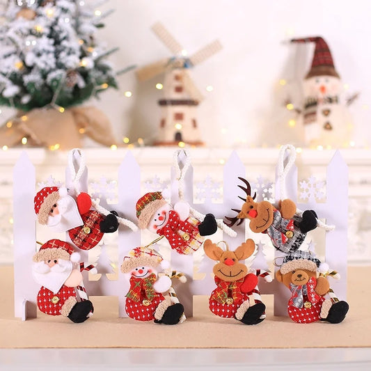 Christmas Nordic Style Cute Santa Claus Snowman Elk Party Festival Hanging Ornaments