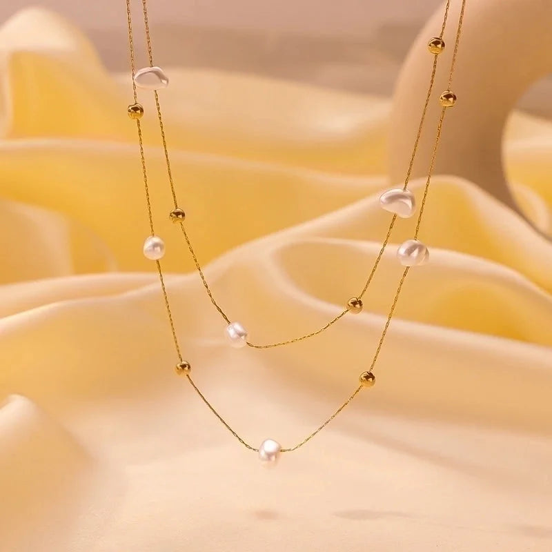 304 Stainless Steel 18K Gold Plated Elegant Minimalist Polishing Plating Geometric Necklace