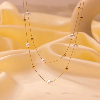 304 Stainless Steel 18K Gold Plated Elegant Minimalist Polishing Plating Geometric Necklace