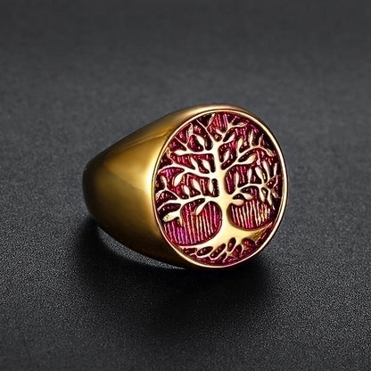 304 Stainless Steel Vintage Style Plating Tree Rings