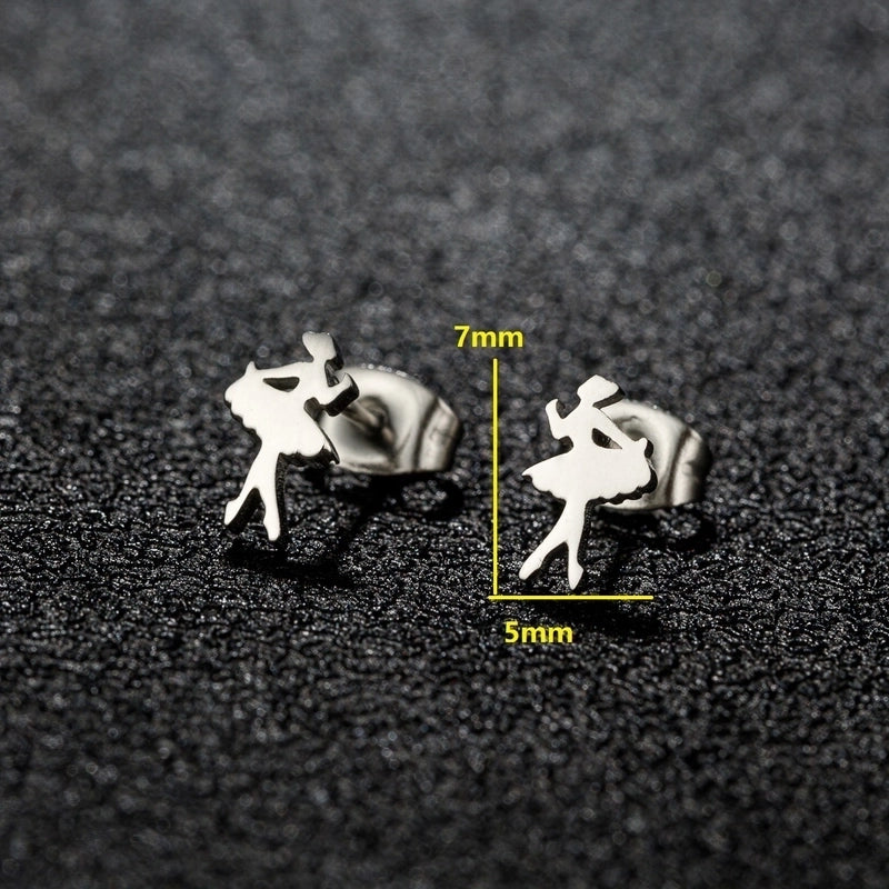 1 Pair Sweet Minimalist Artistic Animal Irregular Polishing Plating 304 Stainless Steel 18K Gold Plated Ear Studs