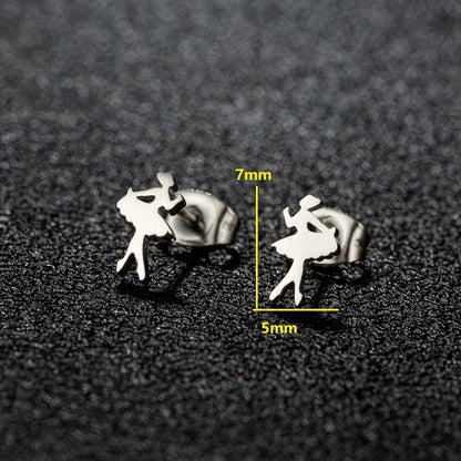 1 Pair Sweet Minimalist Artistic Animal Irregular Polishing Plating 304 Stainless Steel 18K Gold Plated Ear Studs