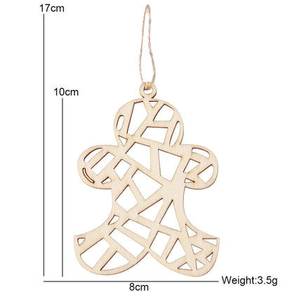 Christmas Minimalist Geometric Wood Party Hanging Ornaments