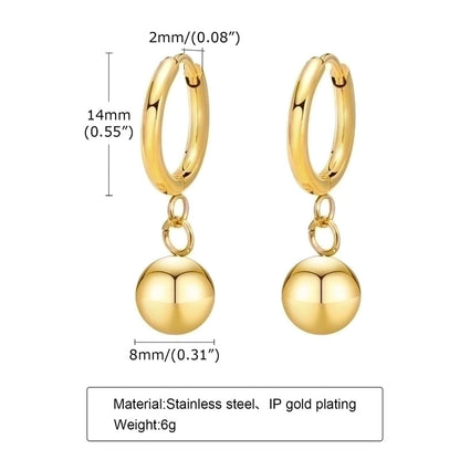 1 Pair Minimalist Star Plating Inlay 201 Stainless Steel Zircon 18K Gold Plated Drop Earrings