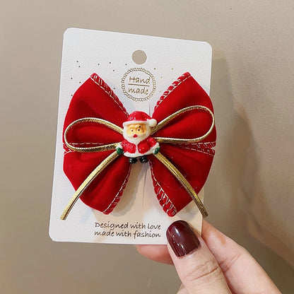 Christmas Cute Bow Knot Elk Cloth Party Party Accessories